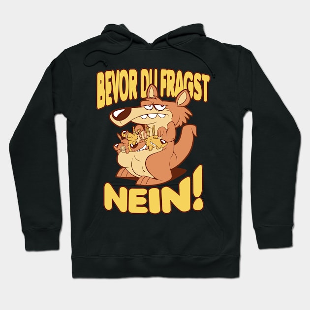 Lustige Känguru Mutter im Comic Style Hoodie by 2P-Design